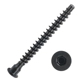 YaaYii M7 x 40mm Confirmat Screws Black 100 PCs, Hex Socket Drive Countersunk Furniture Connecting Self-Tapping Screw Set Carbon Steel Zinc Plated