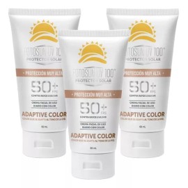 Fotosun Uv Protector Solar Fps 50+ Adaptive Color 60ml 3pack