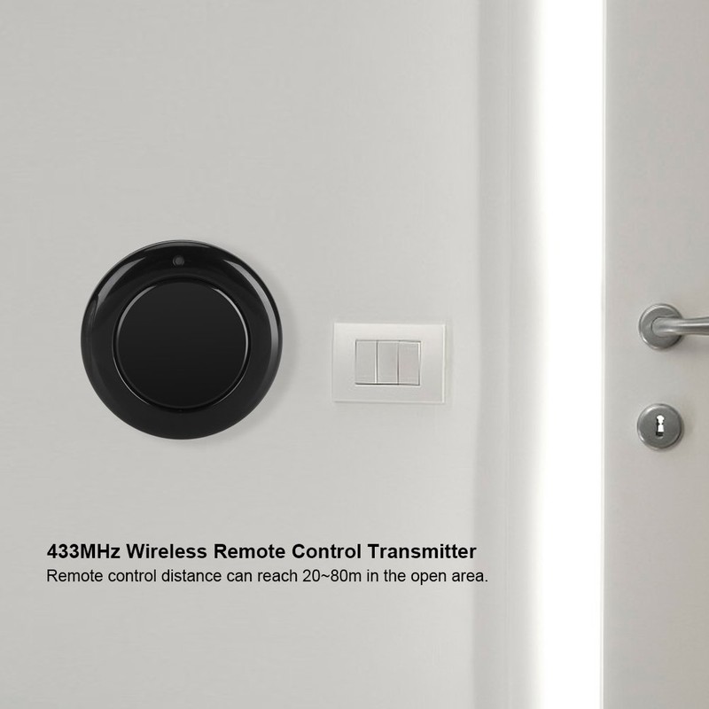 433MHz Wall Mounted Wireless Remote Transmitter, RF EV1527 Remote Control