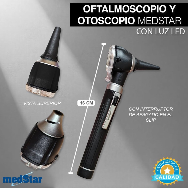 MEDSTAR | Estuche de Oftalmoscopio y Otoscopio con Iluminación de