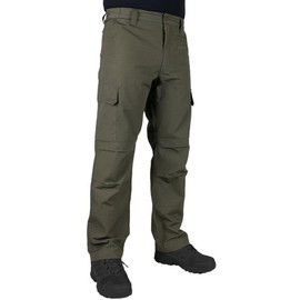 LAPG Men's Urban Ops Tactical Pants, Gusseted Crotch Lightweight Cargo Pants, Elastic Waistband Ripstop Work Pants, Water & Stain Resistant Pants for Men, Ranger Green, 30W x 30L