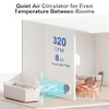 8" Room to Room Fan with Remote, Reversible Through Wall