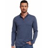 PEGENO Men Henley Shirts Long Sleeve Designed Collared Shirts Contrast