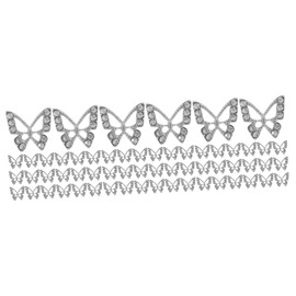 Healvian 60pcs Rhinestone Butterfly Nail Charms for Women Unique Nail Art Supplies for Manicure Creative Decorations for Parties Weddings and Special Occasions