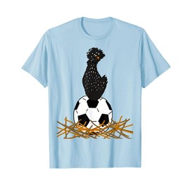 Smiletodaytees Silly Polish Chicken on Soccer Ball T-shirt T-Shirt