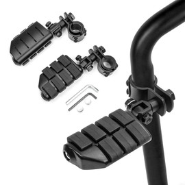 Motorcycle Foot Pegs Foot Rest Highway Footpegs Compatible with Road King Street Glide Honda Kawasaki Suzuki Yamaha 25mm 32mm 34mm (Black)
