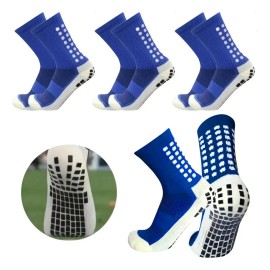 Set 4 Par Calceta Media Antideslizante Tipo Trusox Deporte