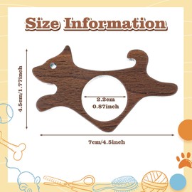 Mabor Walnut Dog Page Holder - Smooth Wood Thumb Bookmark for Hands-Free Reading, Book Lovers Gift (7cm Compact)