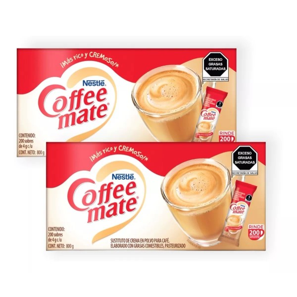 Coffe Mate 2 Pack Coffee Mate Original 400 Pz Sustituto De Crema Nestlé