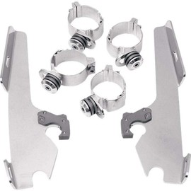 Memphis Shades MEK1906 Polished Trigger-Lock Mount Kit fits Yamaha XV1600 and XV1700 Road Star Models 1999-2014
