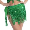 Phantomon Sequin Skirt for Women with Sparkly Fringe Belly Dance