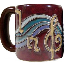 Mara Stoneware Mug - Musical Notes - 16 oz