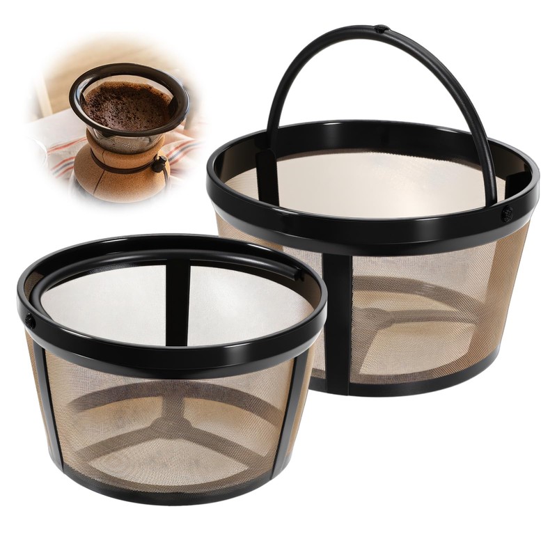BOHUIZ 2Pcs Reusable Coffee Filter Basket for 4-5 Cup Coffee