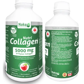 Naka Platinum Nutri COLLAGEN For Joint, Bone and Skin Health 5,000 mg of Peptain Collage per 15 ml serving - 600 ml Extra BONUS Size (500+100 FREE)