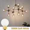 HOMOSUM Dimmable G16.5 Frosted Edison Bulb,6W E26 LED Bulb Equivalent