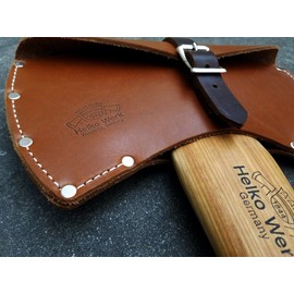 Helko Werk Germany Deluxe Double Bit Axe Sheath - Full Grain Cowhide Leather Sheath and Cover