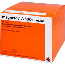 magnerot® A 500 granules with magnesium aspartate - the fruity magnesium for dissolving, 50 bags