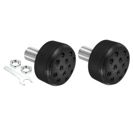 M METERXITY Roller Skate Stopper - Rubber Brake Block with Holes Toe Stops, Adjustable with Bolts, Apply to Roller Skate (0.6 Inch Dia Thread, Black)