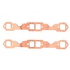 2pcs Square Port Copper Plating​ Header Exhaust Gaskets Reusable Fit