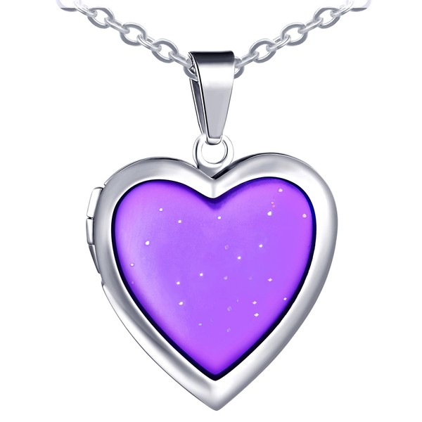INFINIONLY Heart Chain Necklace Made of Stainless Steel for Women