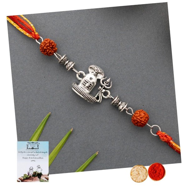 DECORATIVE BUCKETS Adult Rakhi | Rakhi for Brother :Rakhi for