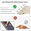 Aodisman 4-Step Dog Stairs and Ramp for Beds or Couches,Non-Slip