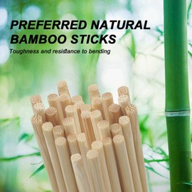 DaTpuik 10 inch Natural Bamboo Skewers for Barbecue Party，Fruit，Kabob，Appetiser，Hamburger，Cocktail，Craft，Bouquet，Chocolate Fountain，Corn Dog, diameter=4mm. More Size Choices 6"/8"/10"/12"(100 PCS)