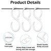 ValueBargain S Shaped Hooks, 30PCS Small White Plastic S Shaped