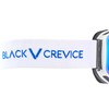 Black Crevice Ski Goggles with Spherical Lenses White/Blue Revo