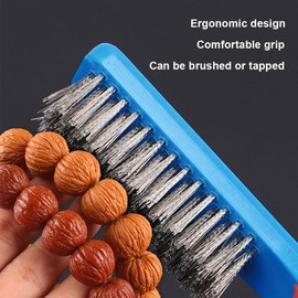 1 Pcs Wire Brush Gas Stove Brass Wire Brushes Advanced Plastic Handle Cooktop Brush for Pot Pan Household Cleaning Tools