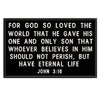 John 3:16 Bible Verse Patch Iron-on Embroidered Applique for Clothing