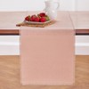 Solino Home Misty Pink Linen Table Runner 72 Inches Long