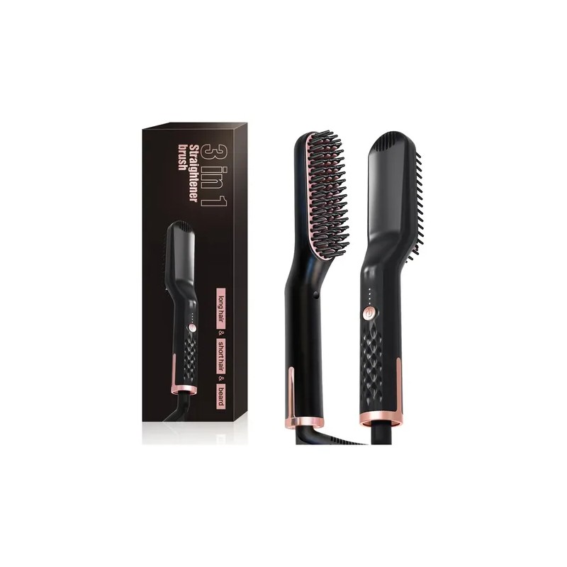Cepillo Eléctrico Para Alisar Barba Y Cabello