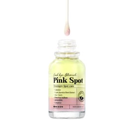 MIZON [MIZON] GOOD BYE BLEMISH PINK SPOT (19ml) Korean Skincare - Intensive Spot Treatment with Coptis Japonica & Calamine - AHA+BHA - Soothing Care for Sensitive Skin