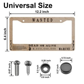 DGDRHZ Anime License Plate Frames，Anime Car Accessories for Women & Men，Cute License Plate Holder，Aluminum License Plate Frame Fits Standard US Vehicles Size 12.2 x 6 Inch