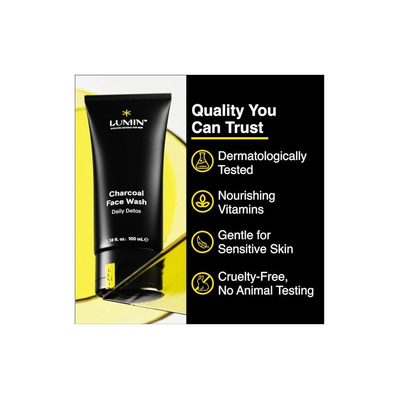Lumin - Jabón facial de carbón, skincare masculino