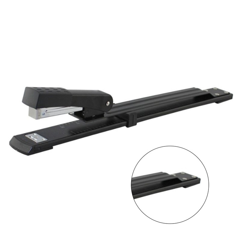 Stapler Desktop Large Capacity Metal Long Arm Handheld Paper Stapler