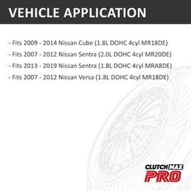 ClutchMaxPRO Heavy Duty OEM Clutch Kit with Slave Cylinder Compatible with 2009-2014 Cube MR18DE 2007-2019 Sentra MR20DE MRA8DE 2007-2012 Versa 1.8L 2.0L (CP06055HDRWS-CK)