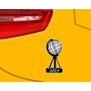 Samunshi® Nordkap Sticker Year 2025 Black 10 cm for Car,