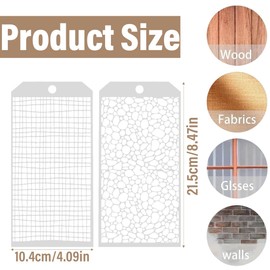 QIBZI Drawing & Typography Supplies 8 Coloring Pages, Brick Texture Wall Painting Templates, Brick Painting Pages for Painting, Wall Painting (Pack of 8)