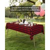 Smiry 8 Packs Gingham Disposable Table Cloth, 54 x 108
