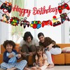 umoni Red Game Birthday Decorations 2Pcs Video Game Birthday Banner