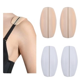 Piriuuo 4 Pcs Bra Strap Holders for Slipping, Silicone Bra Strap Cushions Bra Strap Pads Non-Slip Shoulder Protectors Pads (2 Colors)