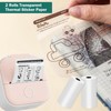 15PCS Mini Printer Thermal Sticker Paper,Including 2 Rolls Transparent And
