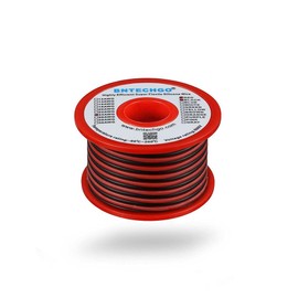 BNTECHGO 24 Gauge Silicone Wire Spool Red and Black Each 25ft 2 Separate Wires Flexible 24 AWG Stranded Tinned Copper Wire