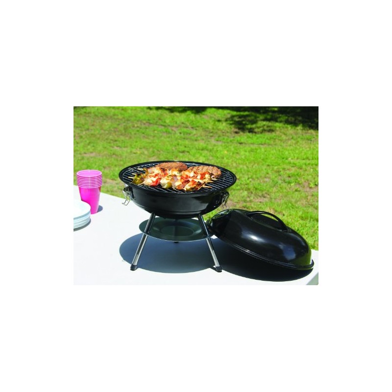 Texsport Barbecue Mini Portable Charcoal BBQ Grill, Black
