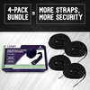 4-Pack Cam Buckle Lashing Straps – 1” x 4’ Heavy-Duty
