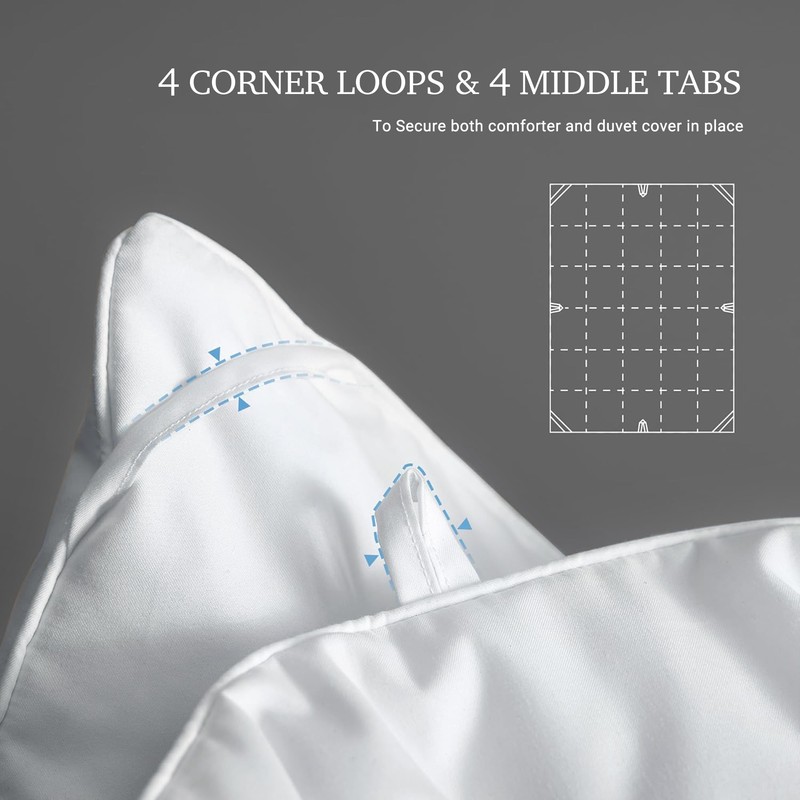 Hotel Grand Luxury White Goose Feather Down Fiber Comforter Full