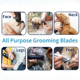 Bucchelli Detachable A Series 3 Wide Blade Dog Grooming Cut Length 1/2" / 13mm Japanese Carbonized Steel Dog Grooming Blades (Compatible A5 Series Clippers for Dogs Horses(B3FW)