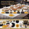 NUOM Decorazioni Laurea Nido d’Ape Nero e Oro 9 Pezzi,